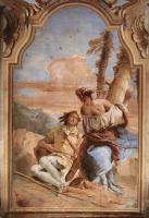 Tiepolo, Giovanni Battista - Villa Valmarana Angelica Carving Medoro-s Name on a Tree